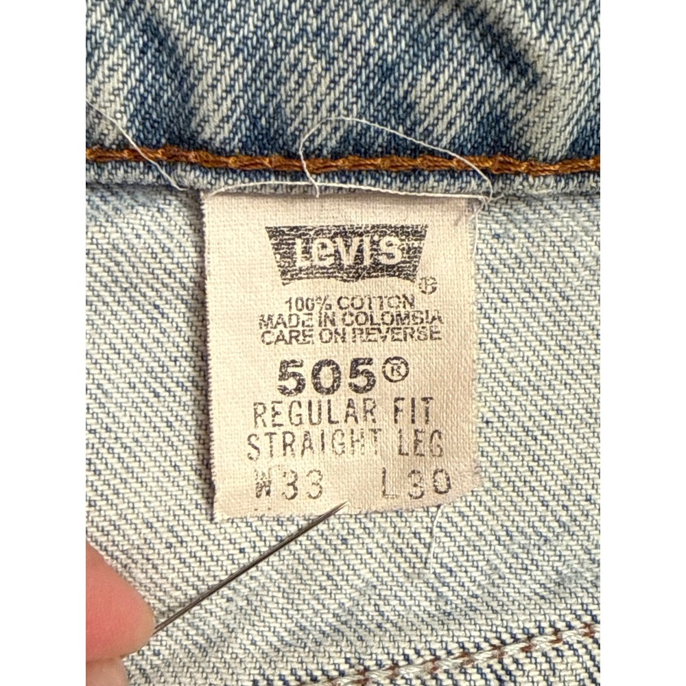 Vtg 1998 Levi's 505 Orange Tab Jeans | distressed/patina Straight Leg W33 x L30‎ - Picture 10 of 16